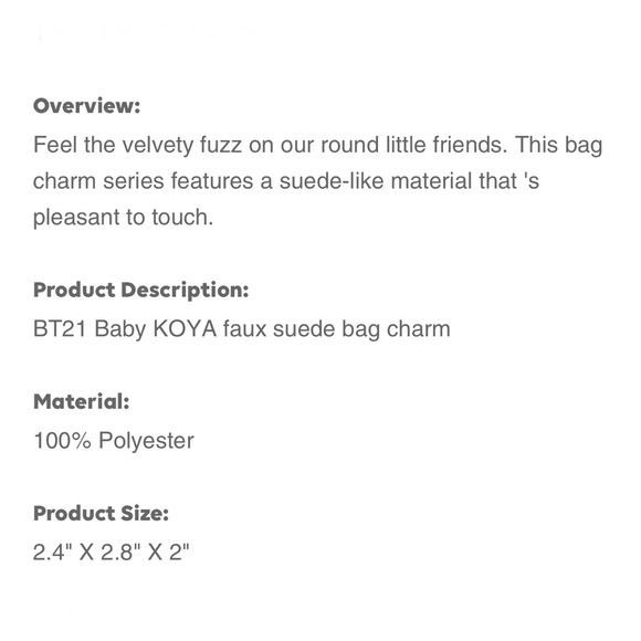 Official BT21 Baby Koya Bag Charm - Picture 7 of 9